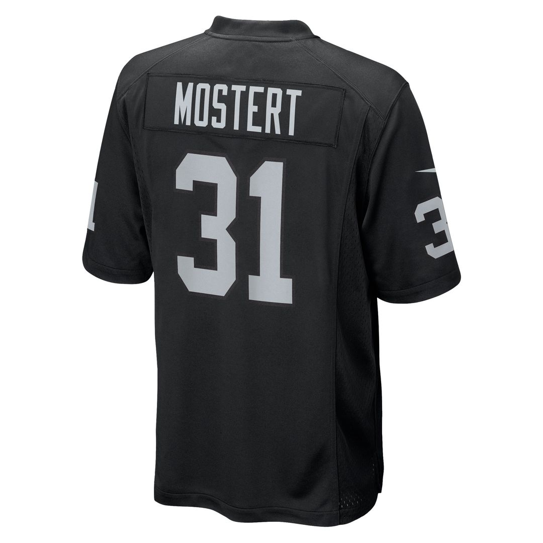 Raheem Mostert Las Vegas Raiders Nike Team Game Jersey - Black Official NFL Team Apparel Football Fan Gear