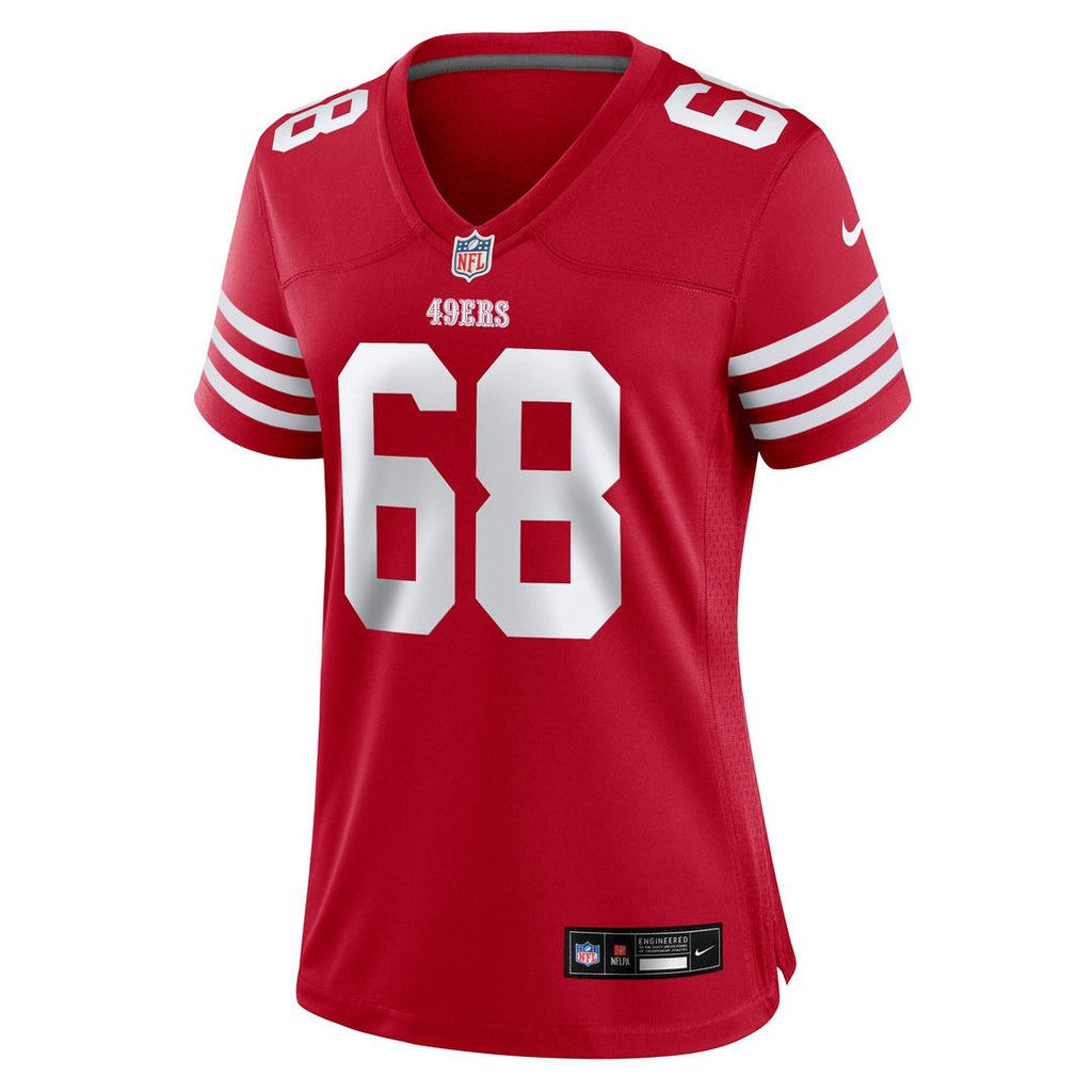 Colton McKivitz San Francisco 49ers Nike Women's Team Game Jersey - Scarlet Official NFL Team Apparel Football Fan Gear
