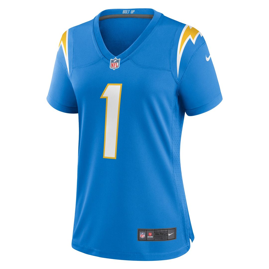 Number 1 Mom Los Angeles Chargers Nike Women's Game Jersey - Powder Blue Official NFL Team Apparel Football Fan Gear