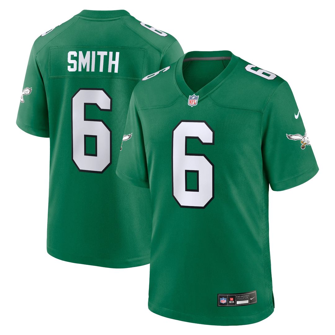 DeVonta Smith Philadelphia Eagles Nike Alternate Game Player Jersey - Kelly Green Official NFL Team Apparel Football Fan Gear