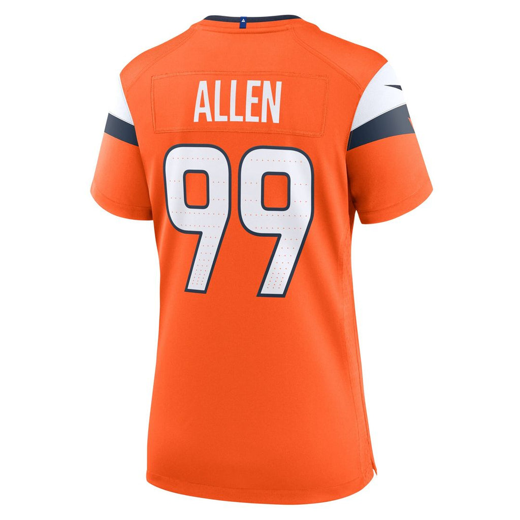 Zach Allen Denver Broncos Nike Women's Team Game Jersey - Orange Official NFL Team Apparel Football Fan Gear