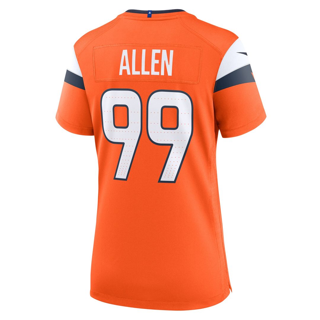 Zach Allen Denver Broncos Nike Women's Team Game Jersey - Orange Official NFL Team Apparel Football Fan Gear
