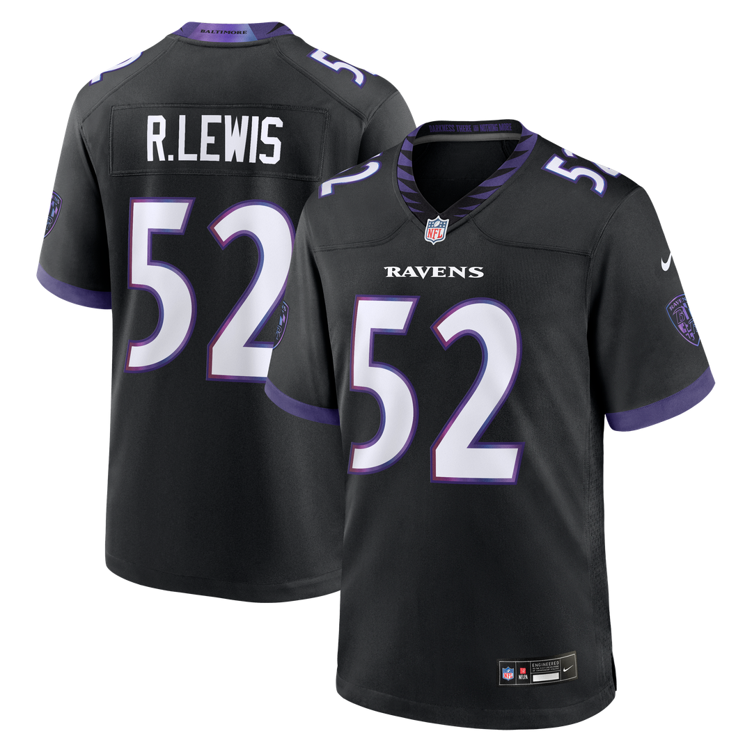 Ray Lewis Baltimore Ravens Nike Alternate Retired Player Game Jersey - Black Official NFL Team Apparel Football Fan Gear