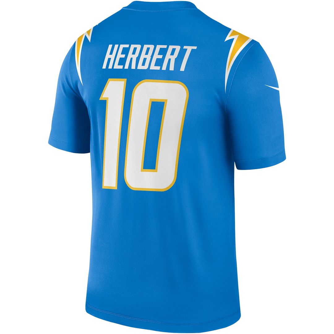 Justin Herbert Los Angeles Chargers Nike Legend Player Performance Top - Powder Blue NFL Fan Gear Popular Style