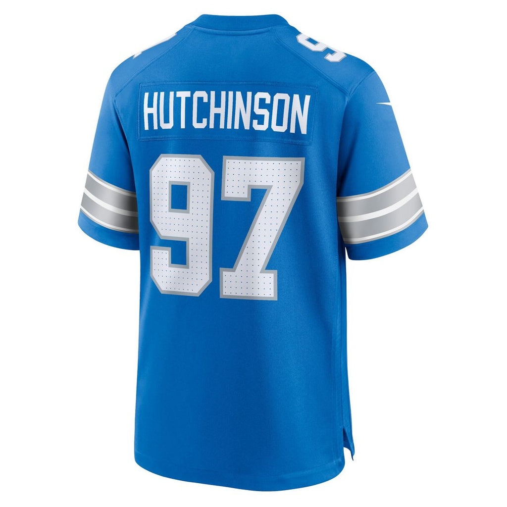 Aidan Hutchinson Detroit Lions Nike Game Jersey - Blue Official NFL Team Apparel Football Fan Gear