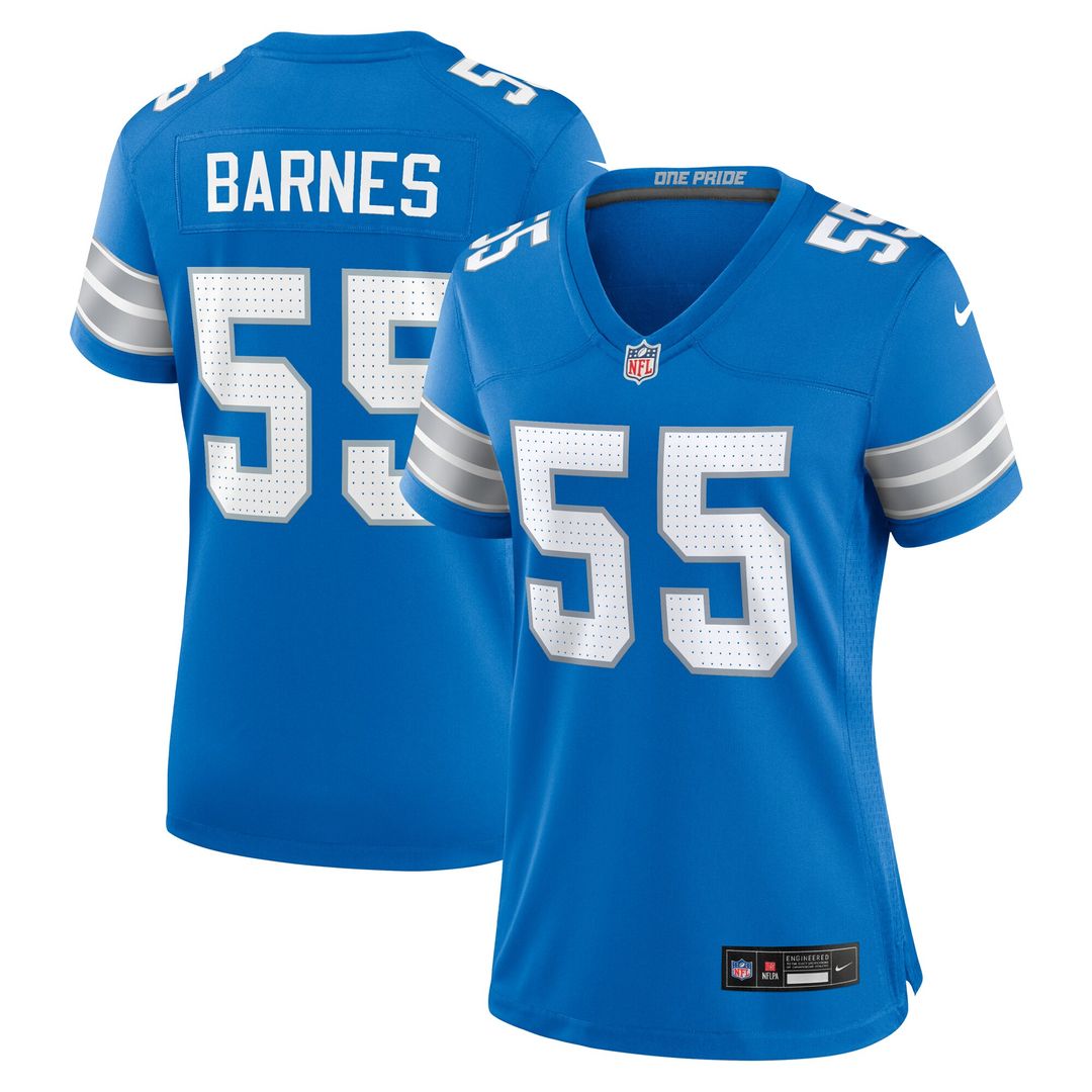 Derrick Barnes Detroit Lions Nike Women's Team Game Jersey - Blue Official NFL Team Apparel Football Fan Gear