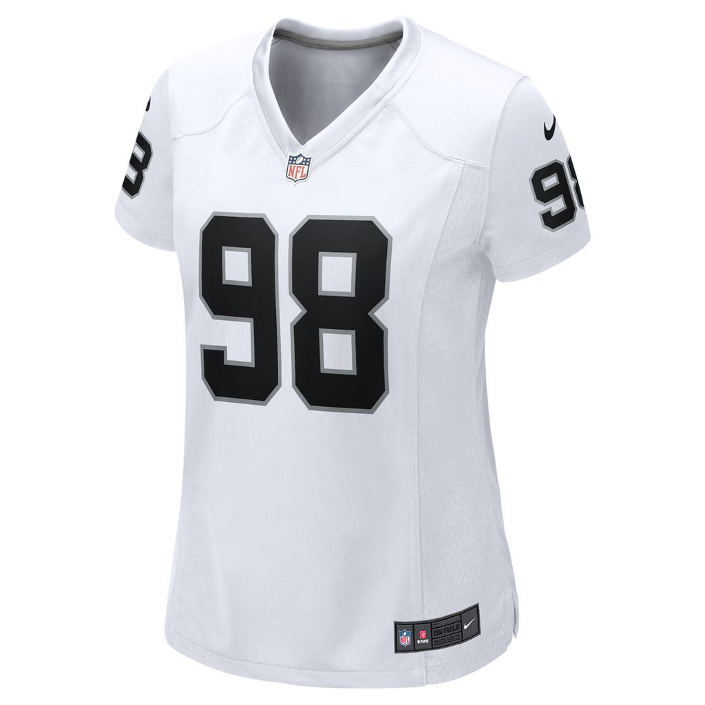 Maxx Crosby Las Vegas Raiders Nike Women's Game Jersey - White Official NFL Team Apparel Football Fan Gear