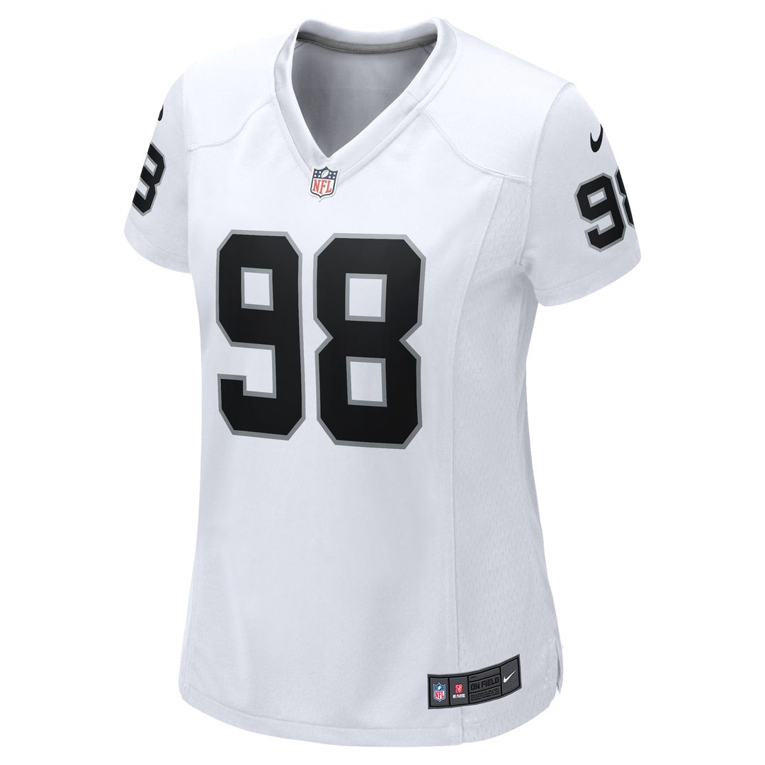 Maxx Crosby Las Vegas Raiders Nike Women's Game Jersey - White Official NFL Team Apparel Football Fan Gear