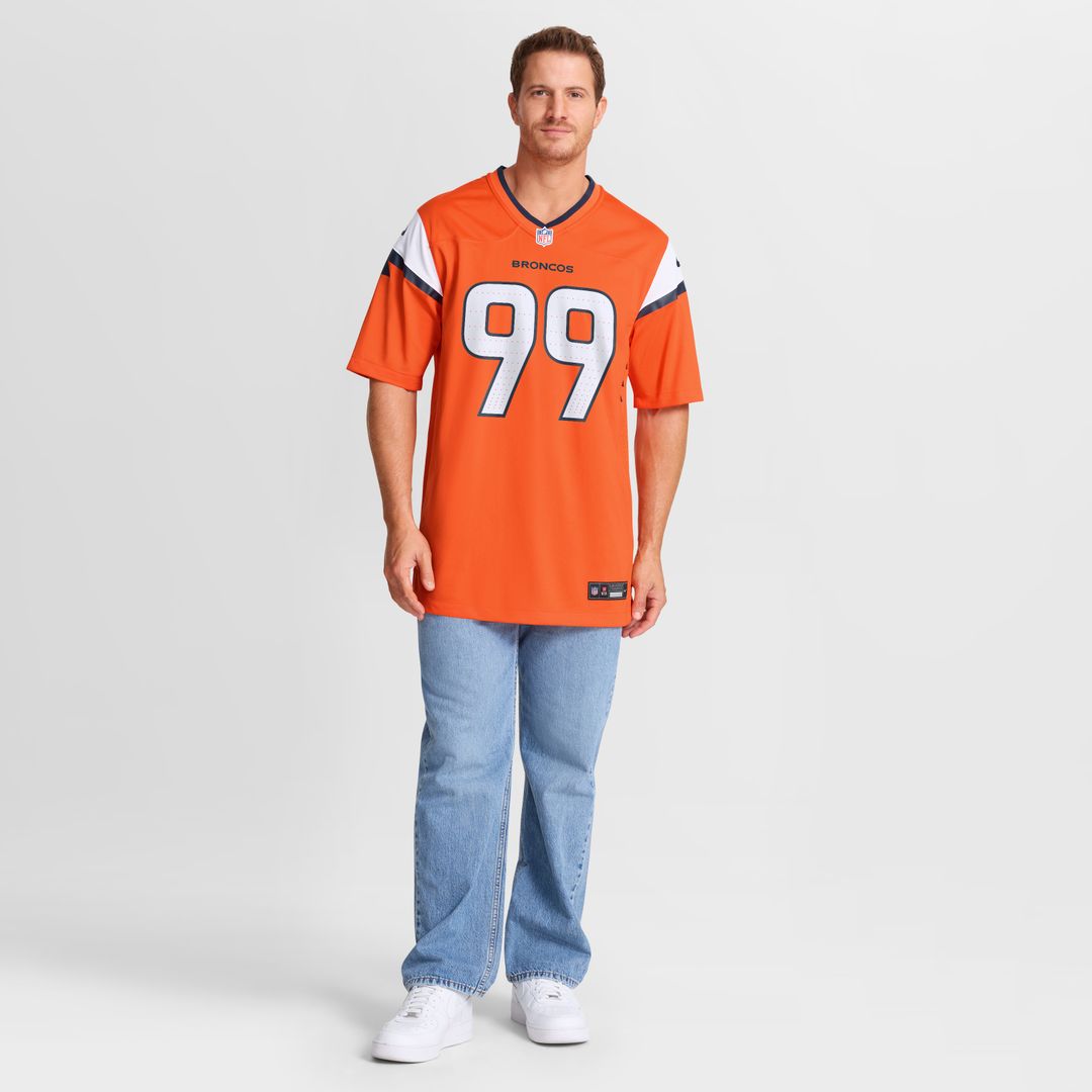 Zach Allen Denver Broncos Nike Team Game Jersey - Orange Official NFL Team Apparel Football Fan Gear