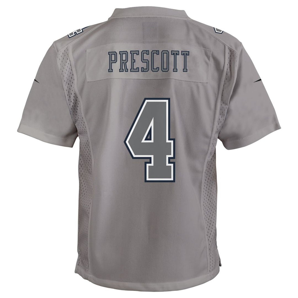 Dak Prescott Dallas Cowboys Nike Youth Atmosphere Game Jersey - Gray Official NFL Team Apparel Football Fan Gear
