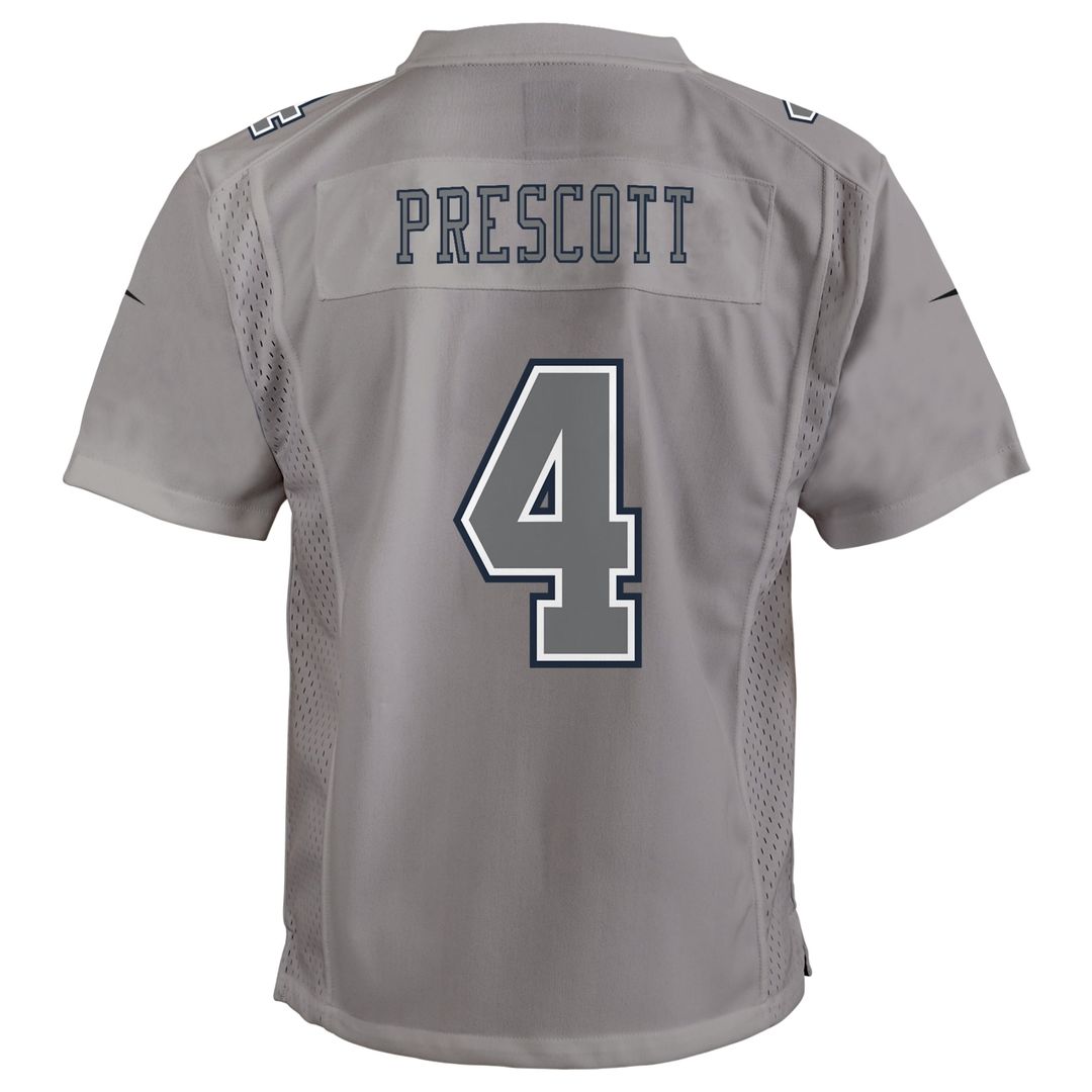 Dak Prescott Dallas Cowboys Nike Youth Atmosphere Game Jersey - Gray Official NFL Team Apparel Football Fan Gear