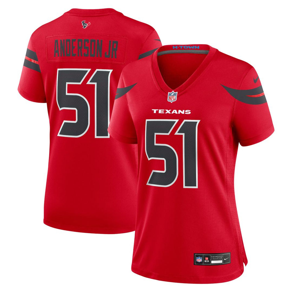 Will Anderson Jr. Houston Texans Nike Women's Alternate Game Jersey - Red Official NFL Team Apparel Football Fan Gear