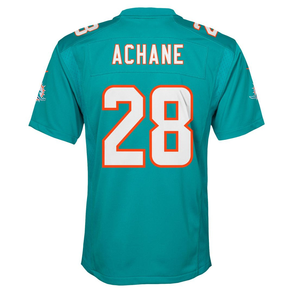 De’Von Achane Miami Dolphins Nike Youth Game Jersey - Aqua Official NFL Team Apparel Football Fan Gear