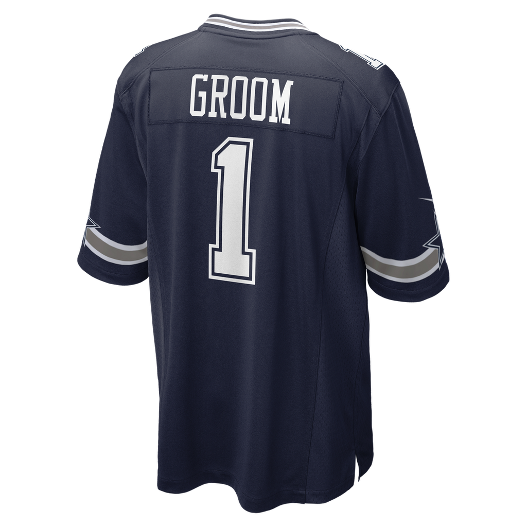 Number 1 Groom Dallas Cowboys Nike Game Jersey - Navy Official NFL Team Apparel Football Fan Gear