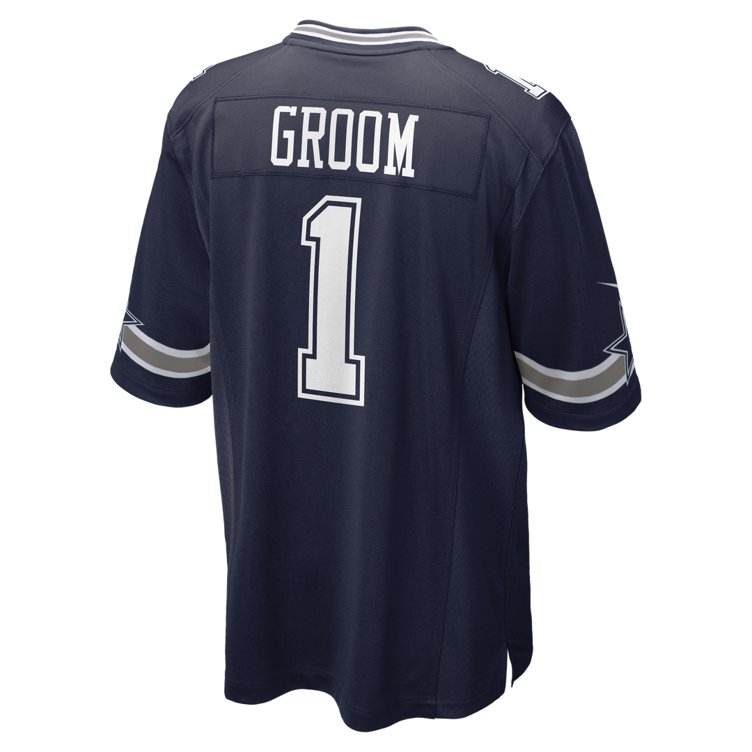 Number 1 Groom Dallas Cowboys Nike Game Jersey - Navy Official NFL Team Apparel Football Fan Gear