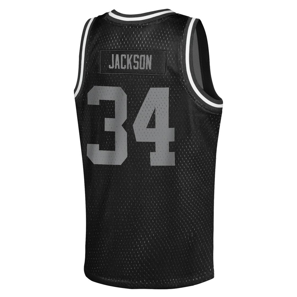 Bo Jackson Las Vegas Raiders Mitchell & Ness Youth Retired Player NFL Basketball Fashion Jersey - Black Official NFL Team Apparel Football Fan Gear