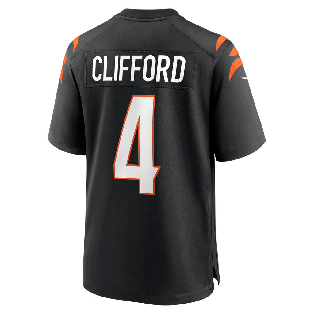 Sean Clifford Cincinnati Bengals Nike Team Game Jersey - Black Official NFL Team Apparel Football Fan Gear