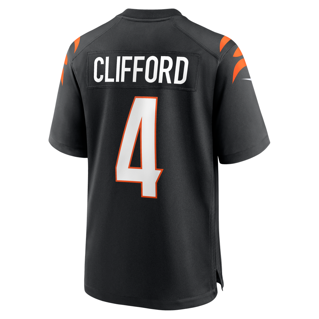 Sean Clifford Cincinnati Bengals Nike Team Game Jersey - Black Official NFL Team Apparel Football Fan Gear