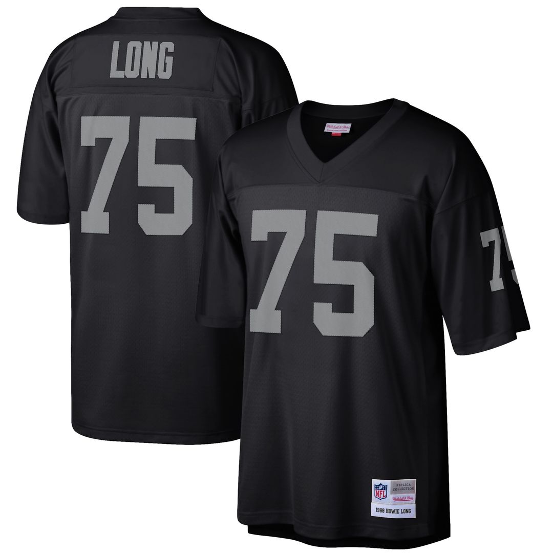 Howie Long Las Vegas Raiders Mitchell & Ness Retired Player Legacy Replica Jersey - Black Official NFL Team Apparel Football Fan Gear