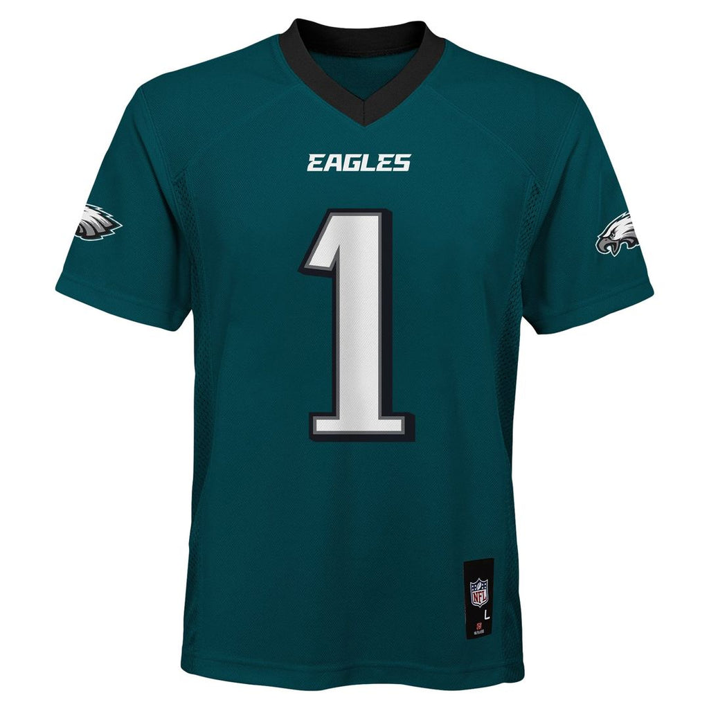 Jalen Hurts Philadelphia Eagles Youth Replica Player Jersey - Midnight Green Official NFL Team Apparel Football Fan Gear