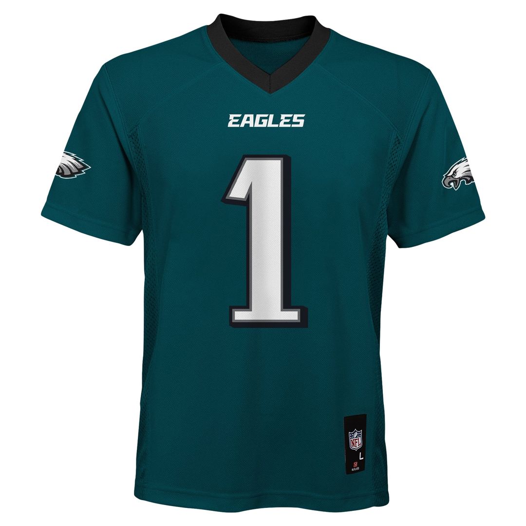 Jalen Hurts Philadelphia Eagles Youth Replica Player Jersey - Midnight Green Official NFL Team Apparel Football Fan Gear