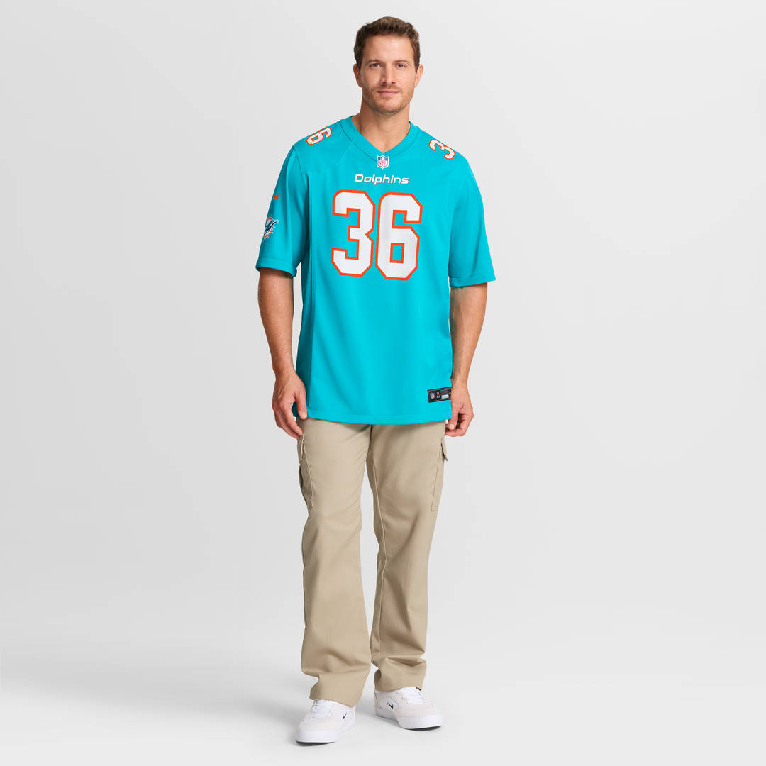 Storm Duck Miami Dolphins Nike Game Jersey - Aqua Official NFL Team Apparel Football Fan Gear
