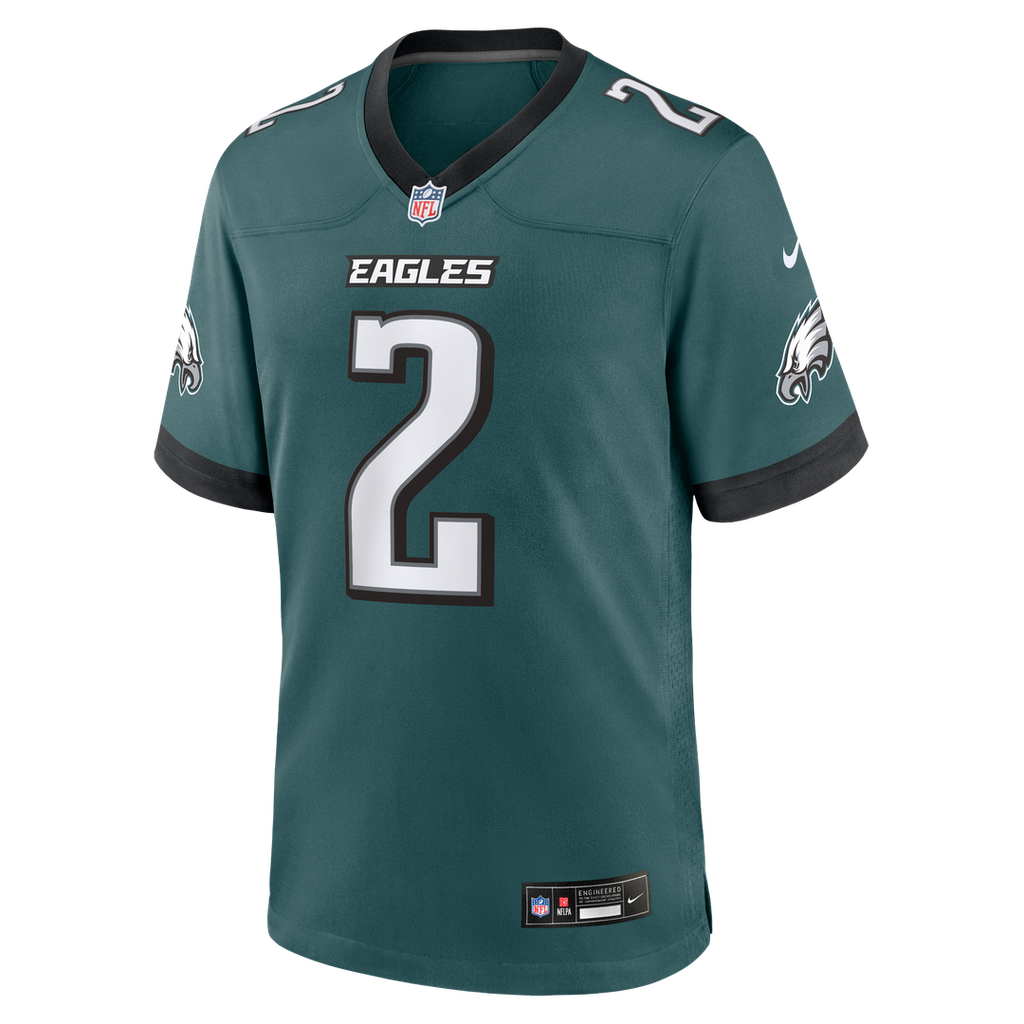 Tariq Woolen Philadelphia Eagles Nike Team Game Jersey - Midnight Green Official NFL Team Apparel Football Fan Gear