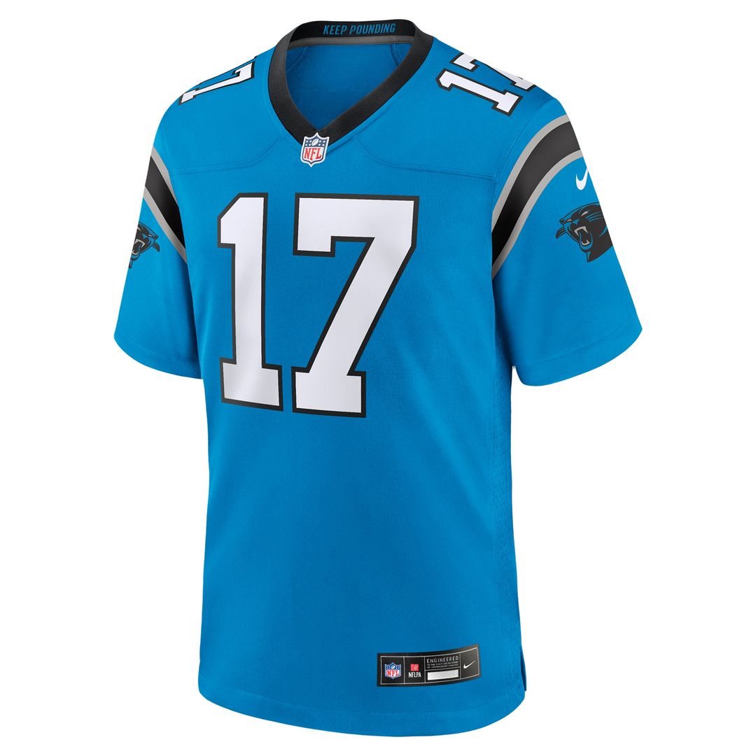 Xavier Legette Carolina Panthers Nike Alternate Game Jersey - Blue Official NFL Team Apparel Football Fan Gear