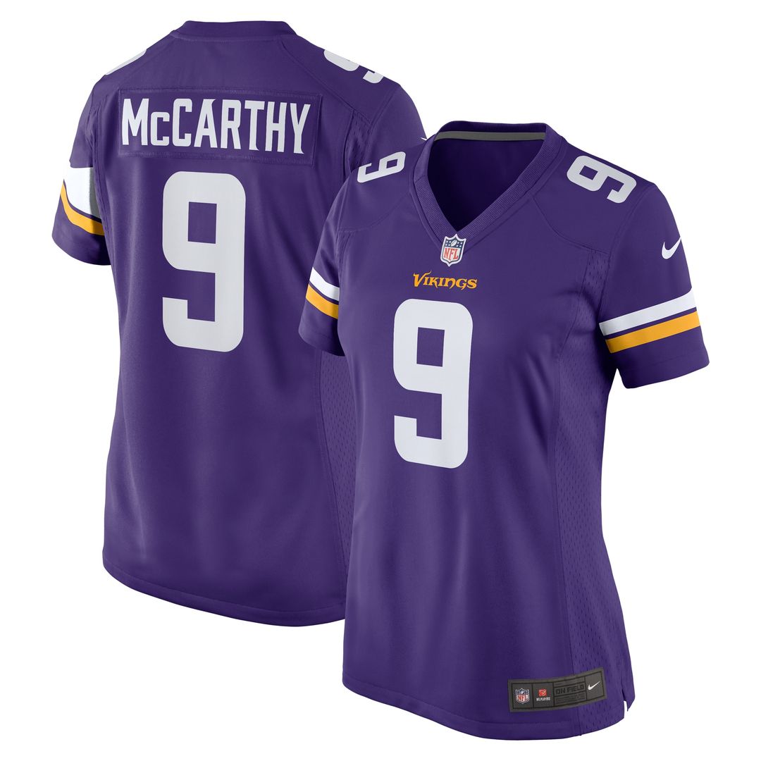 J.J. McCarthy Minnesota Vikings Nike Women's Player Game Jersey - Purple Official NFL Team Apparel Football Fan Gear