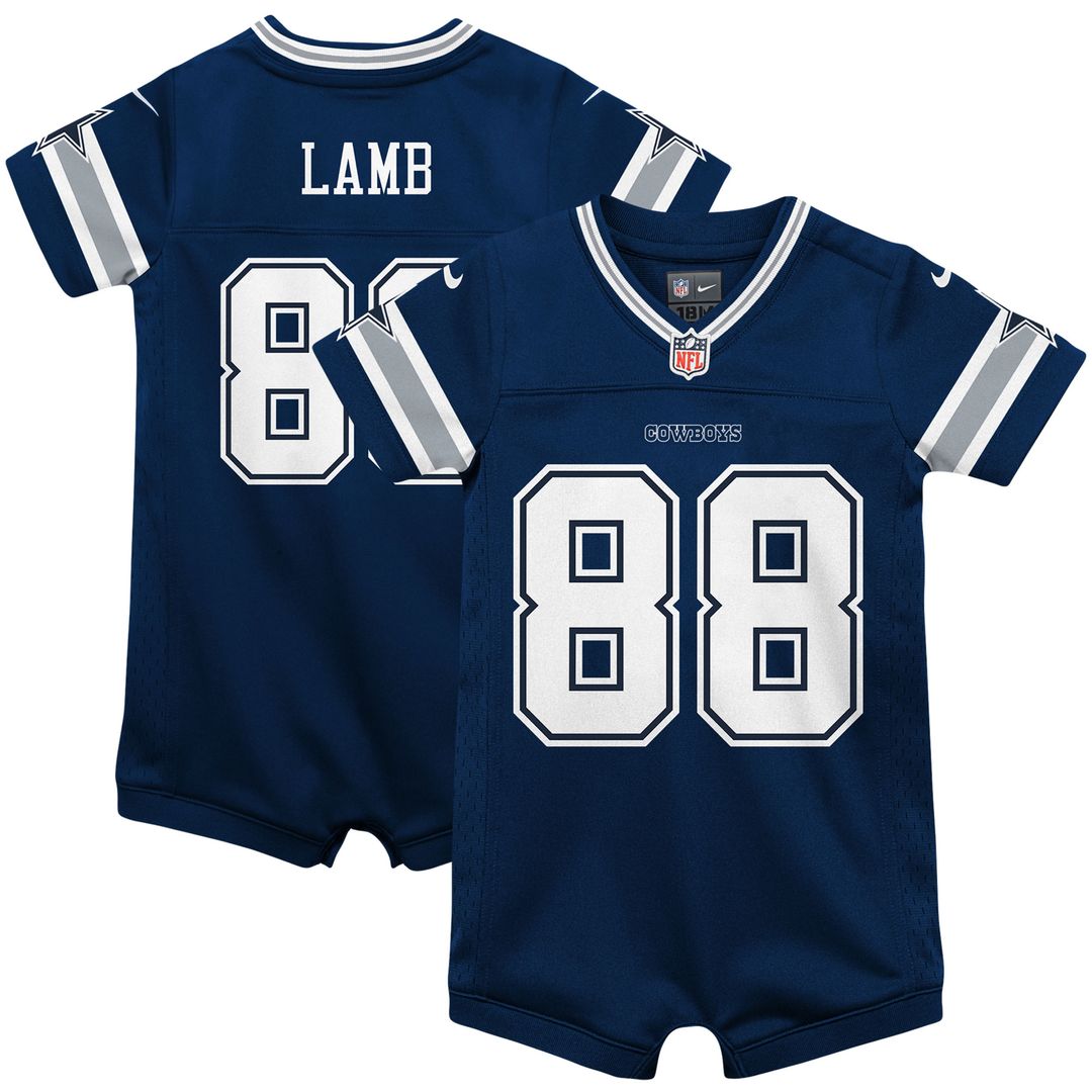 CeeDee Lamb Dallas Cowboys Nike Infant Game Jersey Romper - Navy Official NFL Team Apparel Football Fan Gear