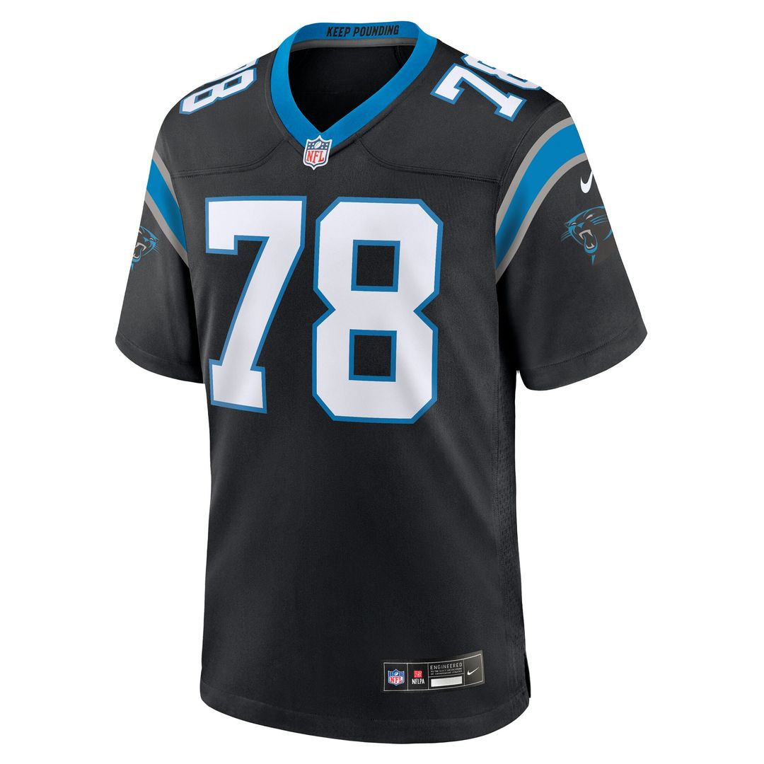 Popo Aumavae Carolina Panthers Nike Team Game Jersey - Black Official NFL Team Apparel Football Fan Gear