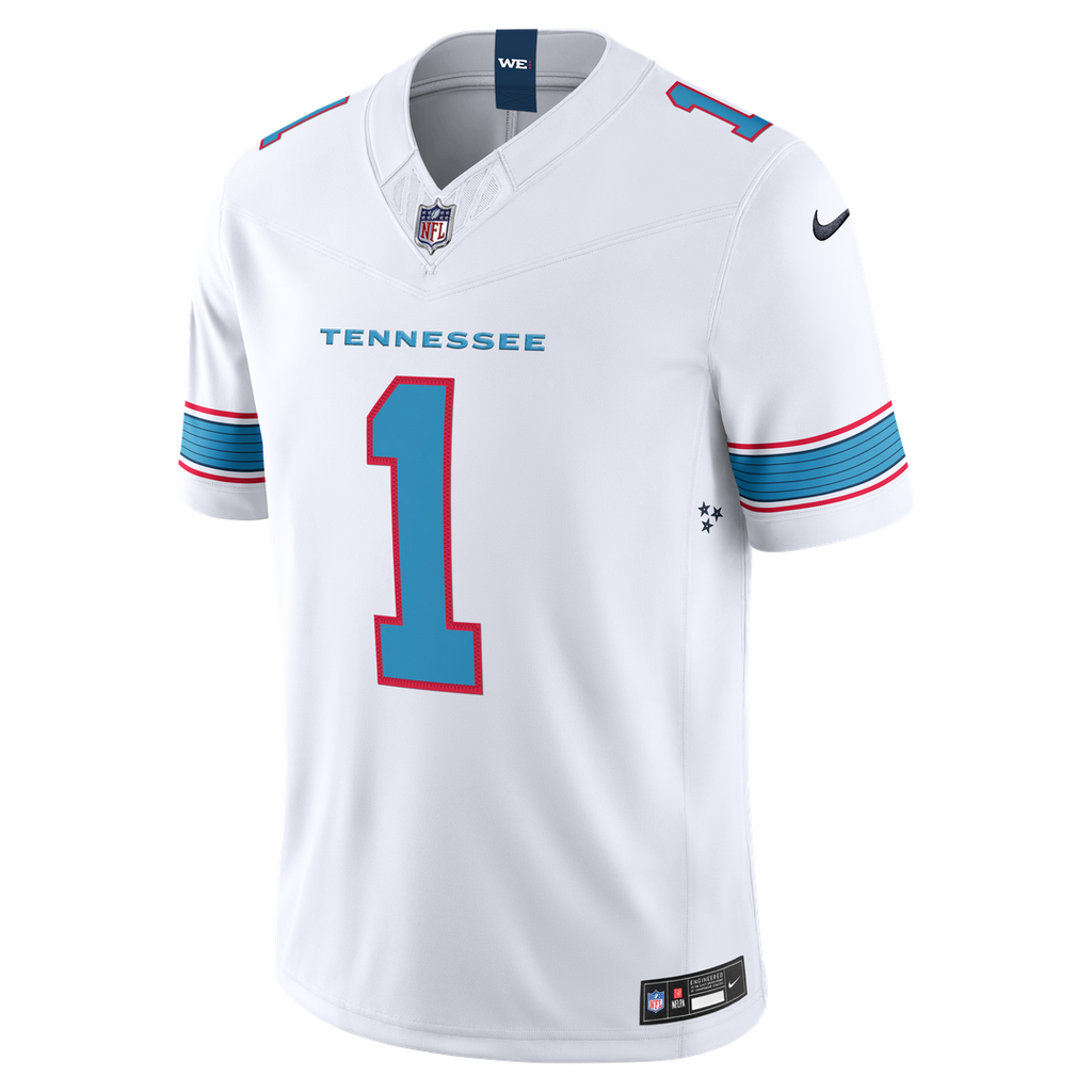 Cameron Ward Tennessee Titans Nike Vapor F.U.S.E. Stitched Limited Jersey - Light Blue Official NFL Team Apparel Football Fan Gear