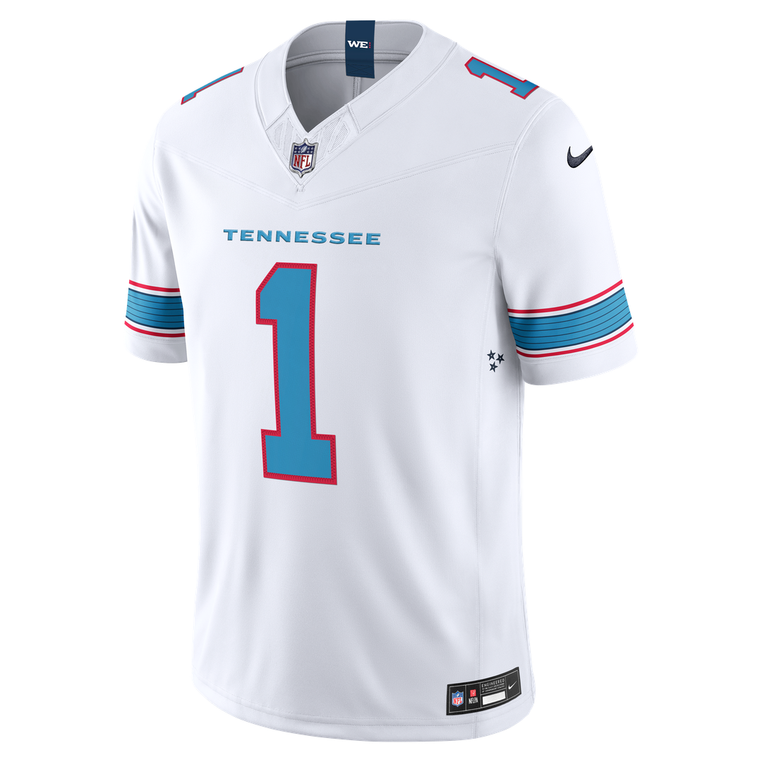Cameron Ward Tennessee Titans Nike Vapor F.U.S.E. Stitched Limited Jersey - Light Blue Official NFL Team Apparel Football Fan Gear