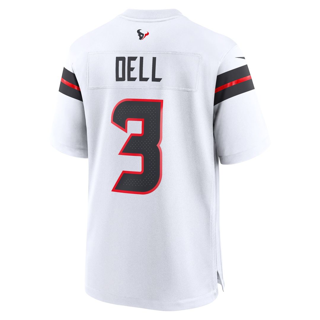 Tank Dell Houston Texans Nike Game Jersey - White Official NFL Team Apparel Football Fan Gear