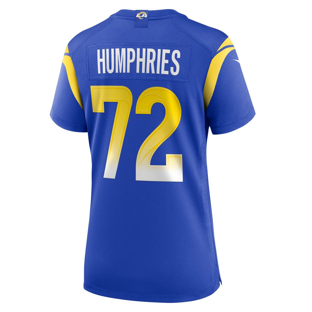 D.J. Humphries Los Angeles Rams Nike Women's Team Game Jersey - Royal Official NFL Team Apparel Football Fan Gear