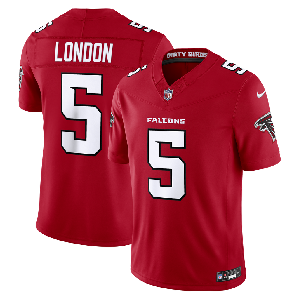 Drake London Atlanta Falcons Nike Vapor F.U.S.E. Stitched Limited Jersey - Red Official NFL Team Apparel Football Fan Gear