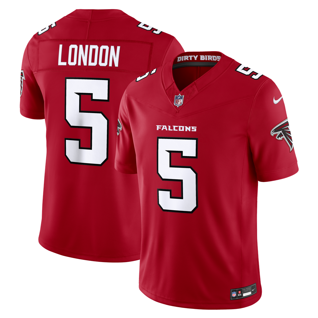 Drake London Atlanta Falcons Nike Vapor F.U.S.E. Stitched Limited Jersey - Red Official NFL Team Apparel Football Fan Gear