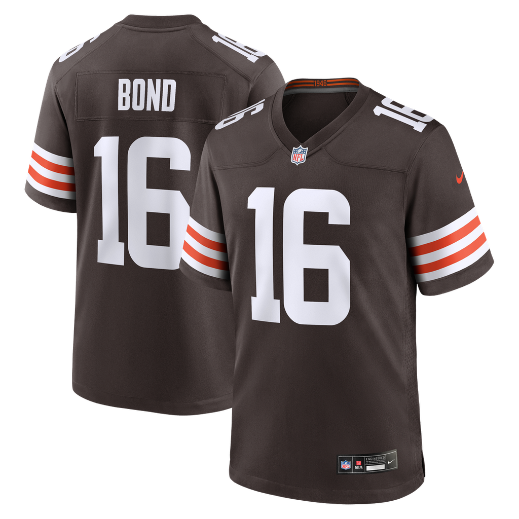 Isaiah Bond Cleveland Browns Nike Team Game Jersey - Brown Official NFL Team Apparel Football Fan Gear