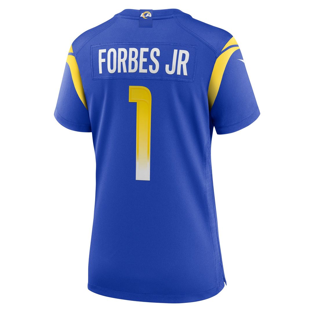 Emmanuel Forbes Jr. Los Angeles Rams Nike Women's Team Game Jersey - Royal Official NFL Team Apparel Football Fan Gear