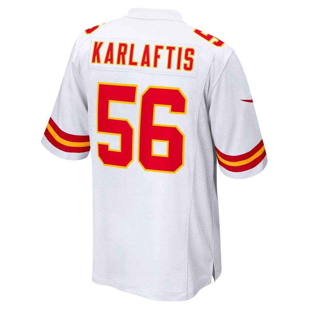 George Karlaftis Kansas City Chiefs Nike Away Game Player Jersey - White Official NFL Team Apparel Football Fan Gear