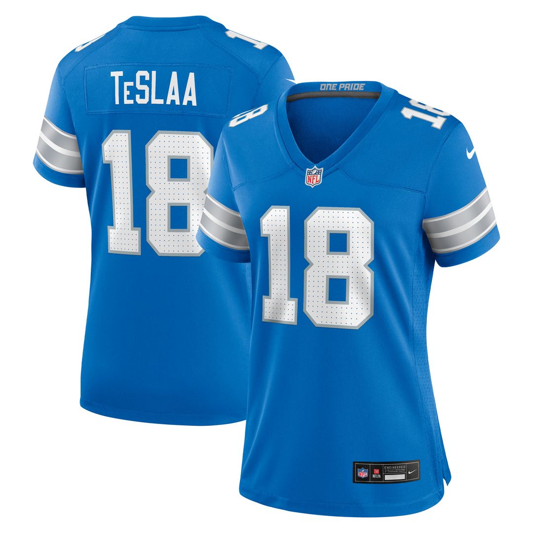 Isaac TeSlaa Detroit Lions Nike Women's Game Player Jersey - Blue Official NFL Team Apparel Football Fan Gear