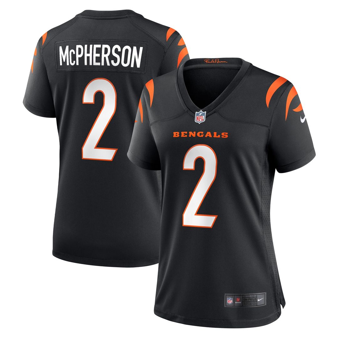 Evan McPherson Cincinnati Bengals Nike Women's Game Jersey - Black Official NFL Team Apparel Football Fan Gear