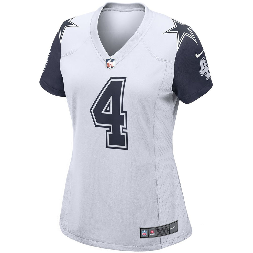 Dak Prescott Dallas Cowboys Nike Women's Alternate Game Jersey - White Official NFL Team Apparel Football Fan Gear