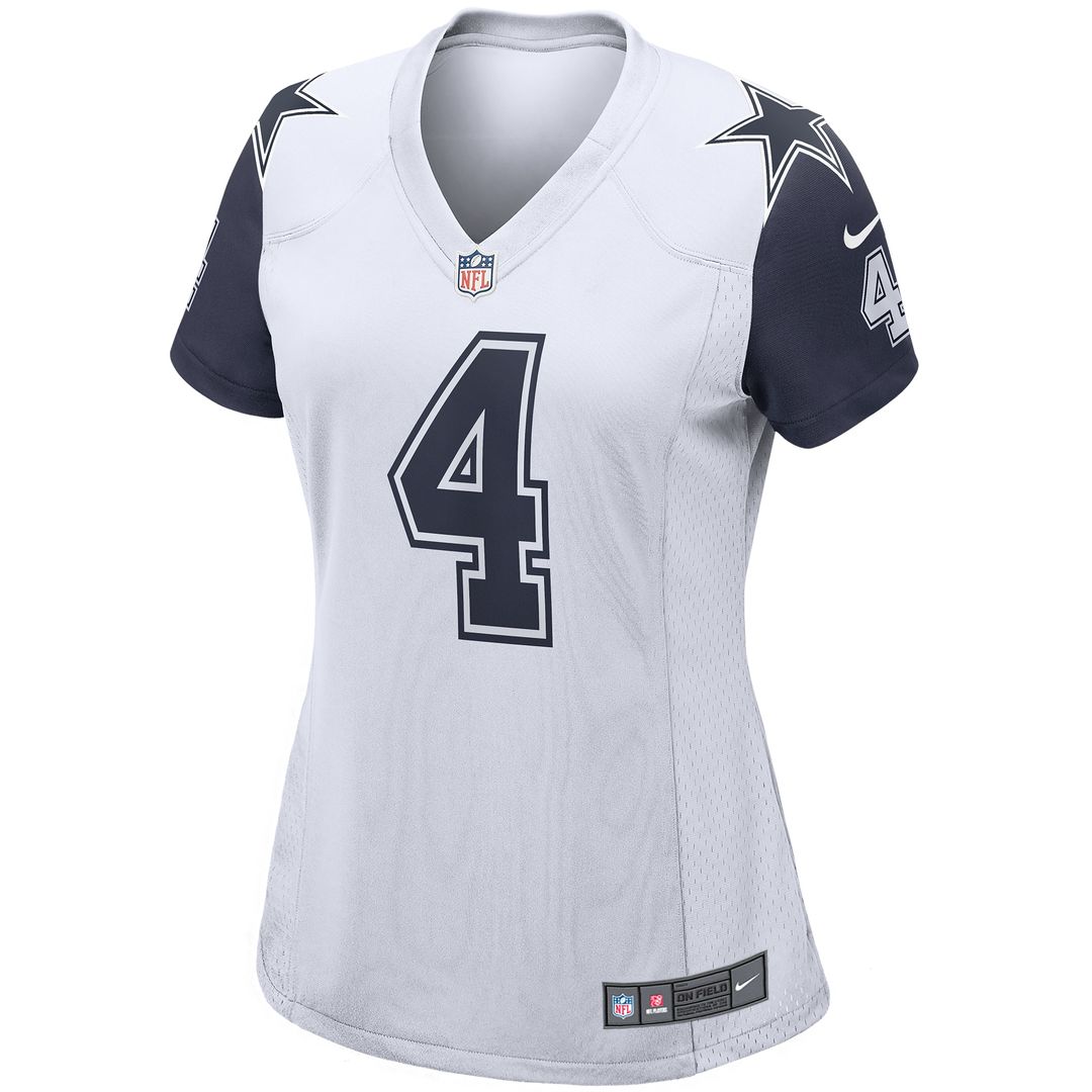 Dak Prescott Dallas Cowboys Nike Women's Alternate Game Jersey - White Official NFL Team Apparel Football Fan Gear