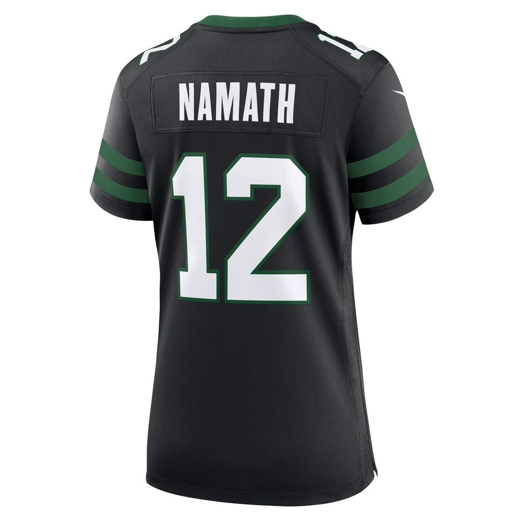 Joe Namath New York Jets Nike Women's Retired Player Alternate Game Jersey - Legacy Black Official NFL Team Apparel Football Fan Gear