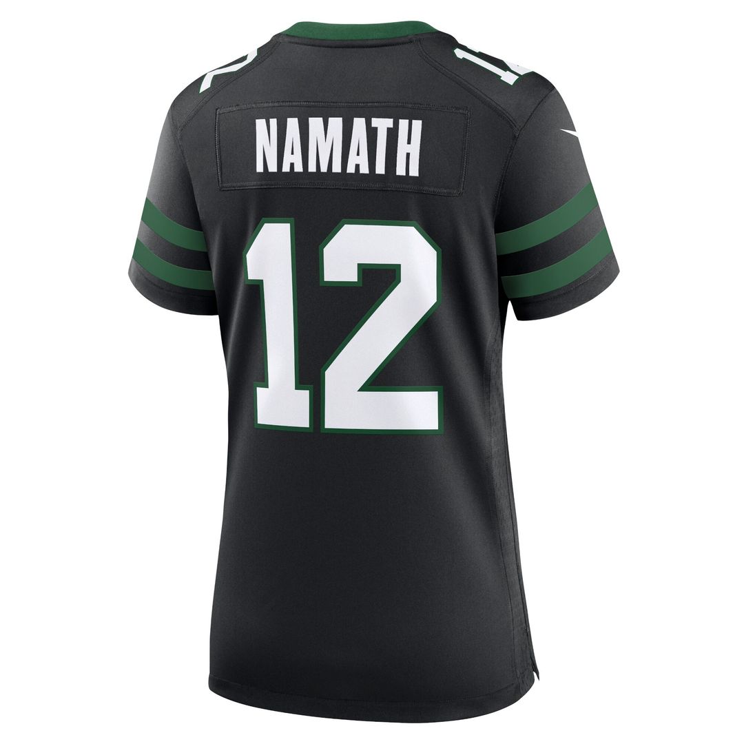 Joe Namath New York Jets Nike Women's Retired Player Alternate Game Jersey - Legacy Black Official NFL Team Apparel Football Fan Gear