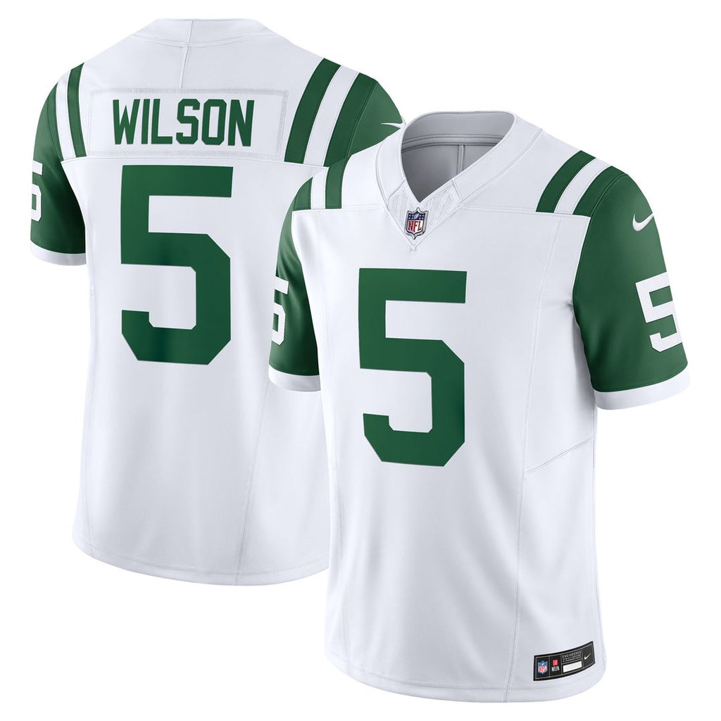 Garrett Wilson New York Jets Nike Classic Alternate Vapor F.U.S.E. Limited Jersey - White Official NFL Team Apparel Football Fan Gear