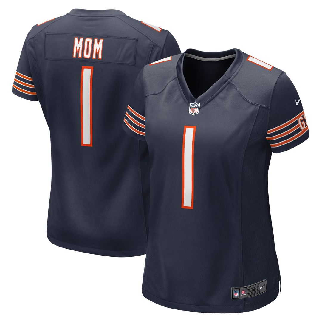 Number 1 Mom Chicago Bears Nike Women's Game Jersey - Navy Official NFL Team Apparel Football Fan Gear