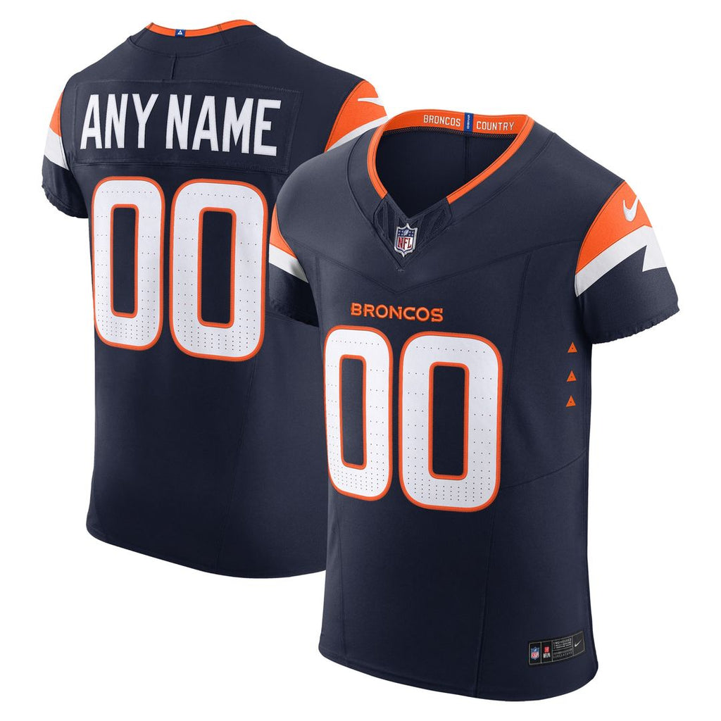 Denver Broncos Nike Alternate Vapor F.U.S.E. Elite Custom Jersey - Navy Official NFL Team Apparel Football Fan Gear
