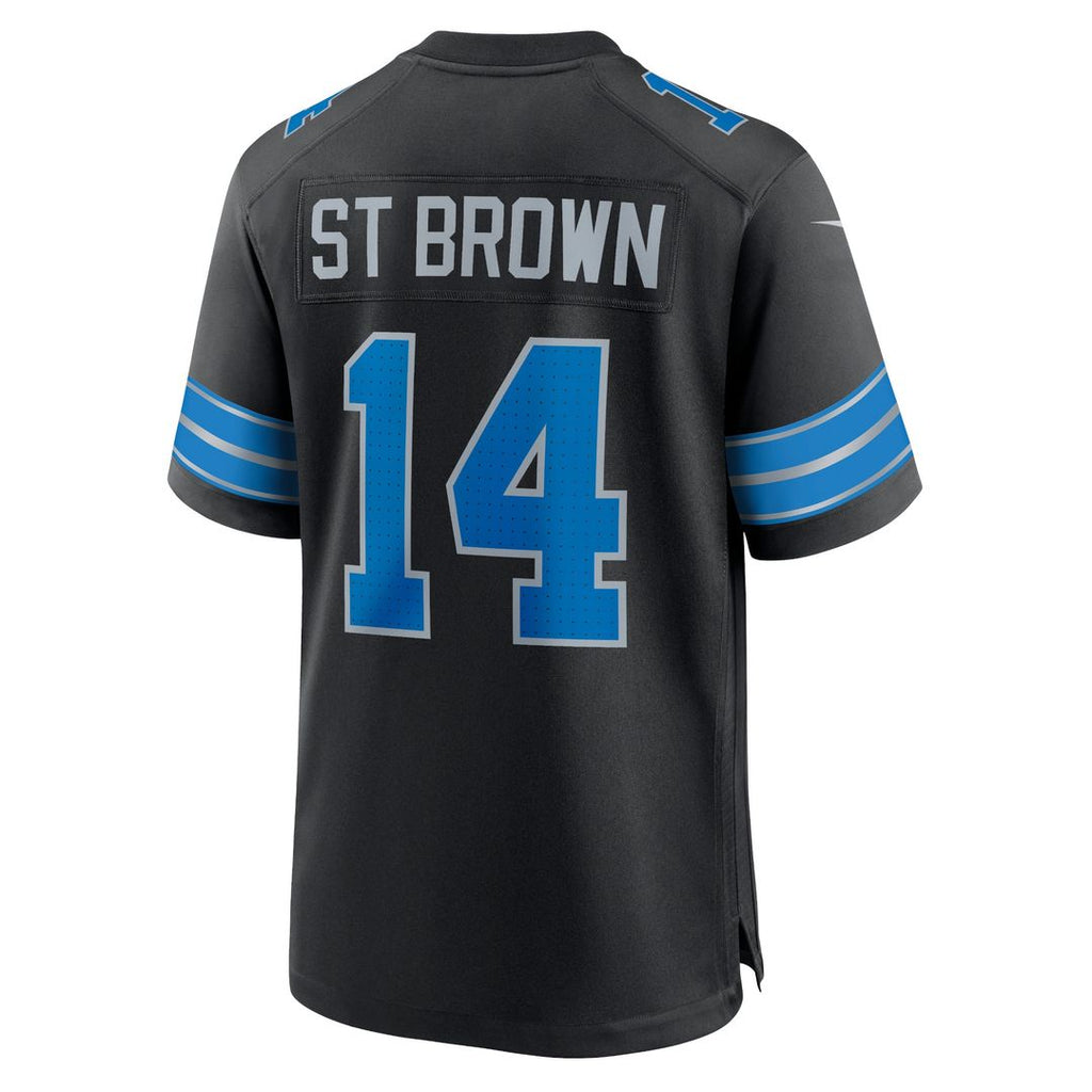 Amon-Ra St. Brown Detroit Lions Nike 2nd Alternate Game Jersey - Black Official NFL Team Apparel Football Fan Gear